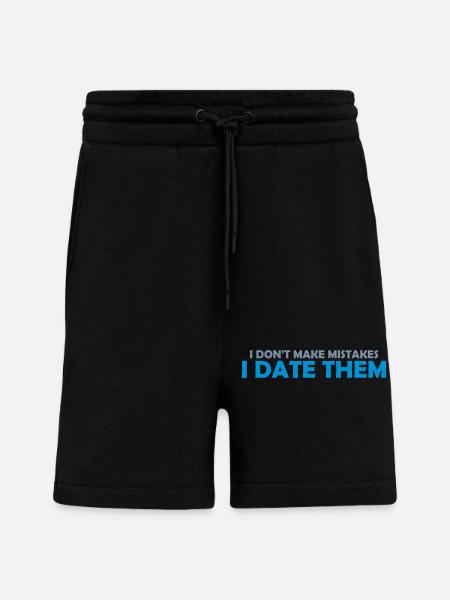 Date Mistakes Quote Logo - Shorts - made by SPREAD - SOLID BLACK