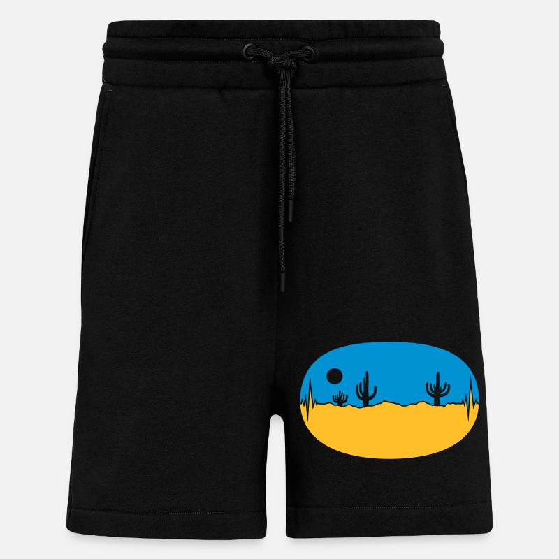 Skyline Frequenz Wüste Landschaft - Shorts - made by SPREAD - SOLID BLACK