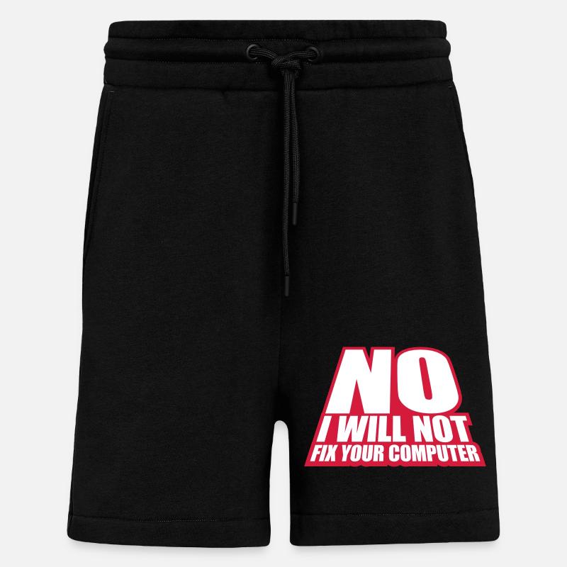 not fix your computer - Shorts - made by SPREAD - SOLID BLACK