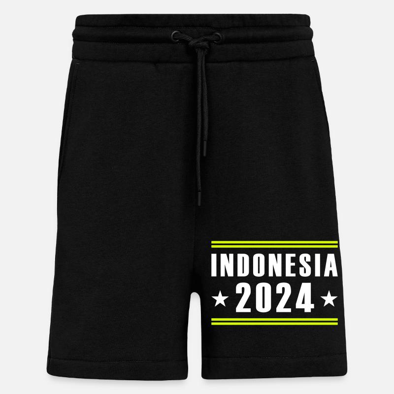 Indonésie 2024 - Short bio décontracté fabriqué en UE - SOLID BLACK