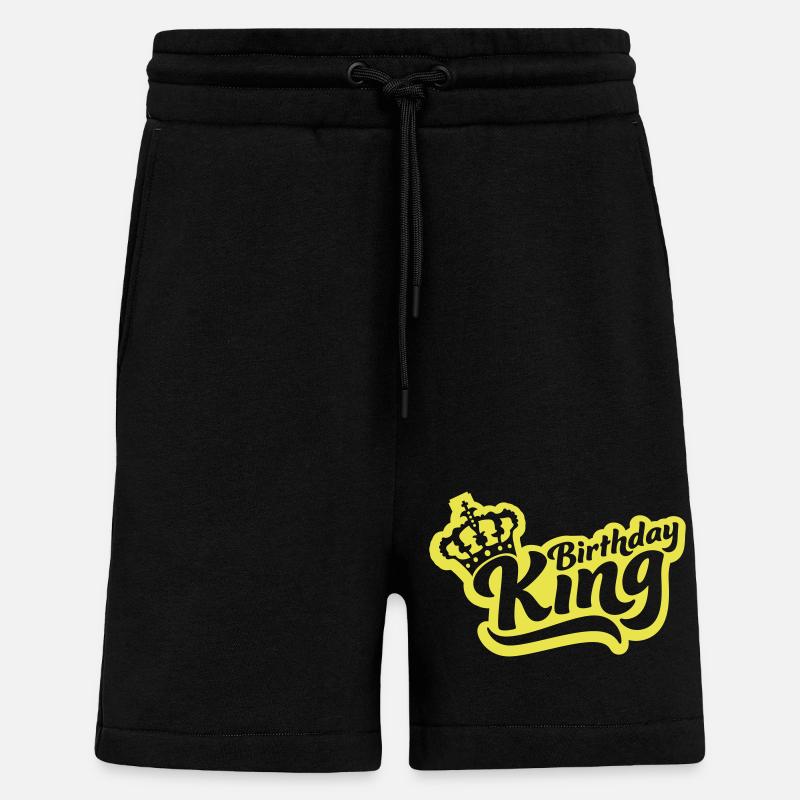 Logo Citation Anniversaire Roi - Short bio décontracté fabriqué en UE - SOLID BLACK