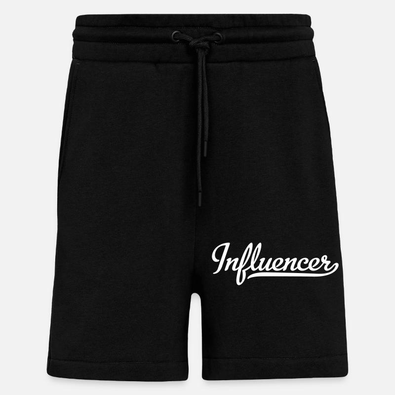 Influenceur - Short bio décontracté fabriqué en UE - SOLID BLACK