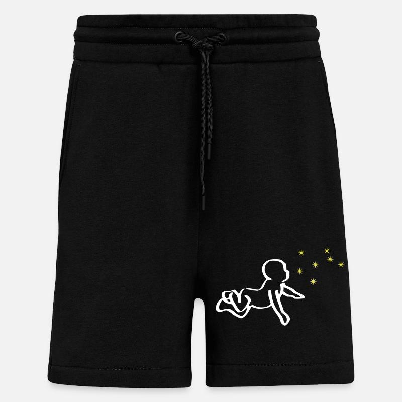 ReNaissance bébé blanc Phoenix jaune - Short bio décontracté fabriqué en UE - SOLID BLACK