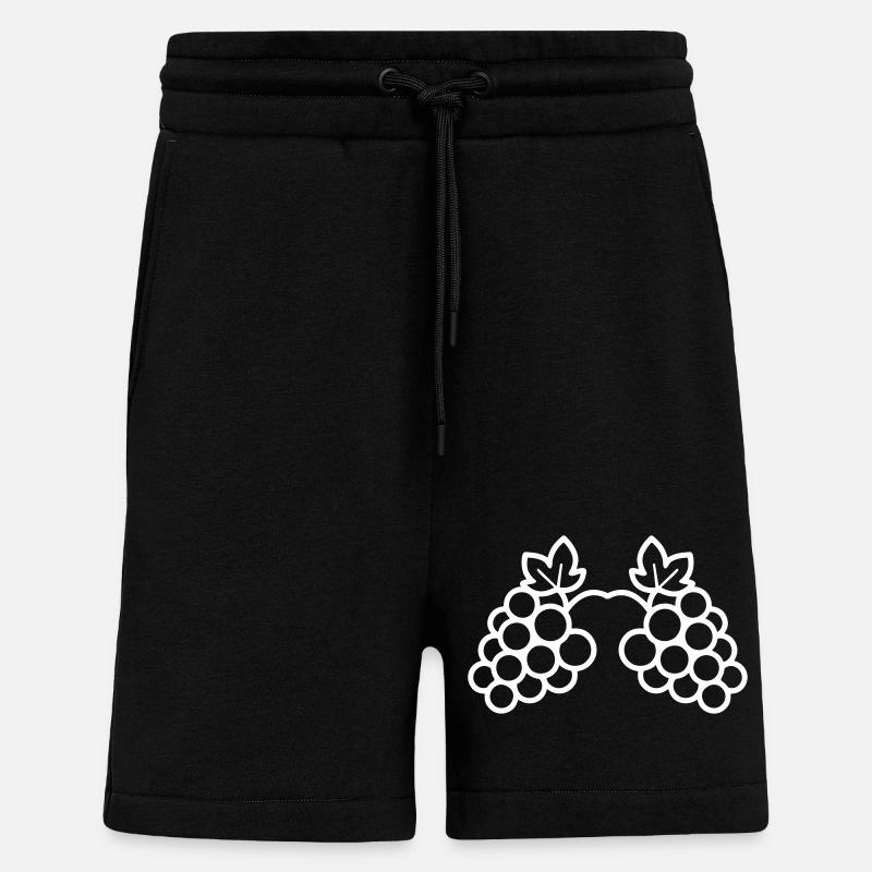 Grapes Grapevine Icon - Shorts - made by SPREAD - SOLID BLACK
