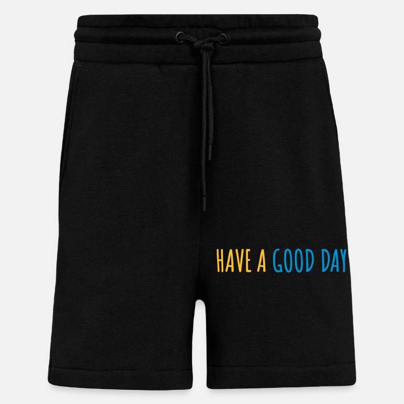 Bonne journée - Short bio décontracté fabriqué en UE - SOLID BLACK
