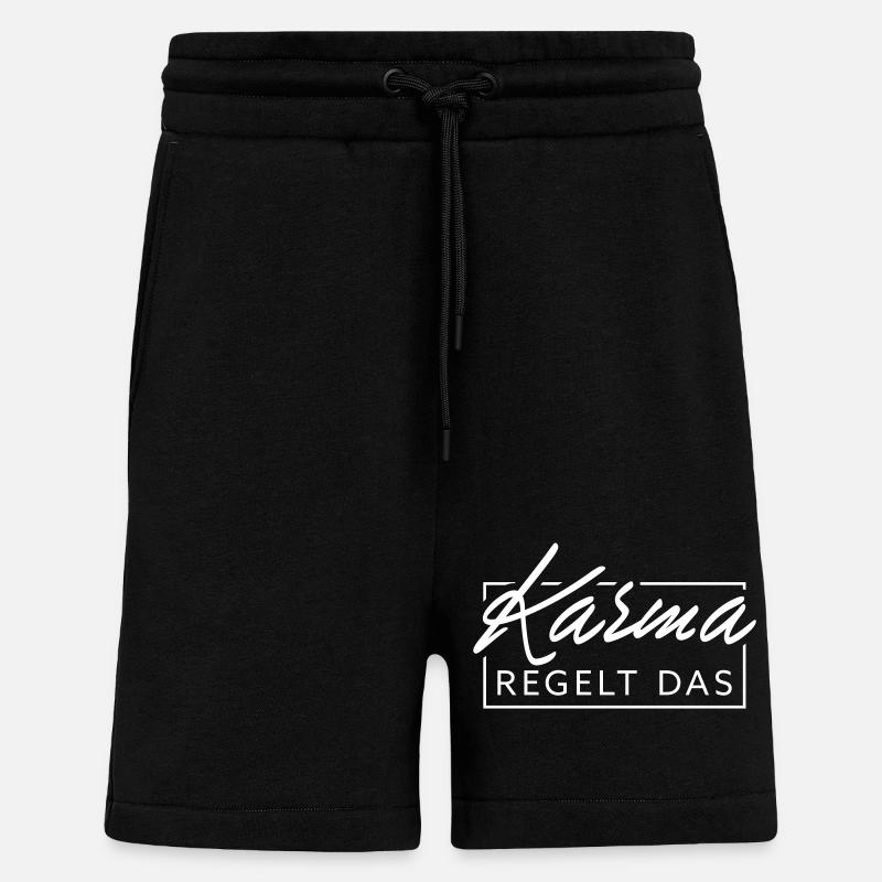Le karma régule cela - Short bio décontracté fabriqué en UE - SOLID BLACK