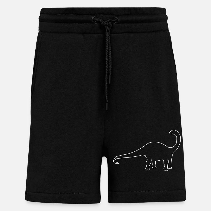 Dinosaure Apatosaurus - Short bio décontracté fabriqué en UE - SOLID BLACK