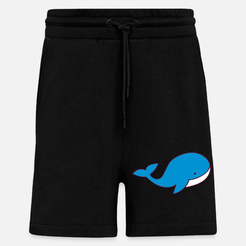 baleines - Short bio décontracté fabriqué en UE - SOLID BLACK
