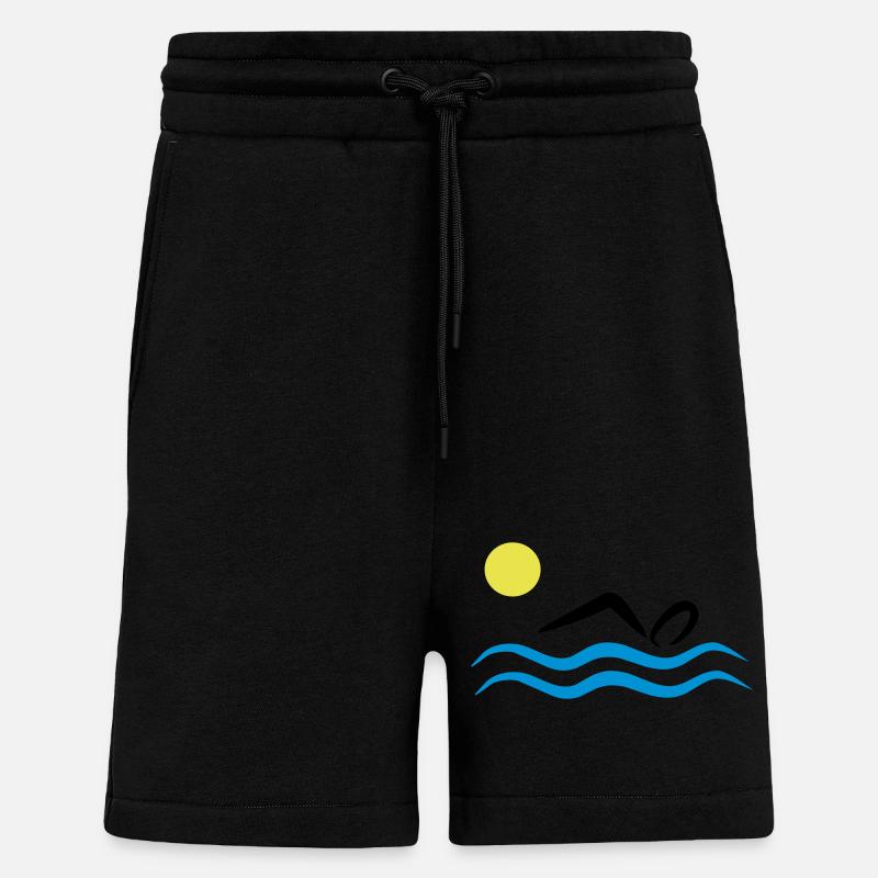 2541614 15252539 natation - Short bio décontracté fabriqué en UE - SOLID BLACK