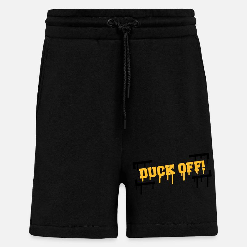 Duck Off Graffiti - Shorts - made by SPREAD - SOLID BLACK