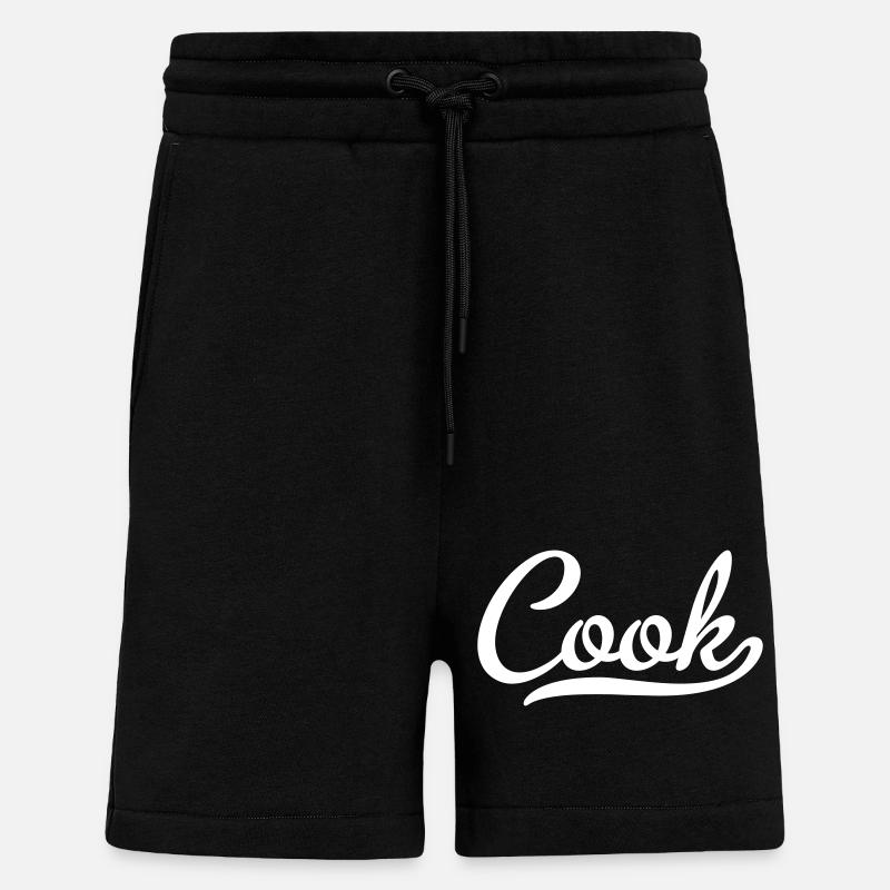 cuisinier - Short bio décontracté fabriqué en UE - SOLID BLACK