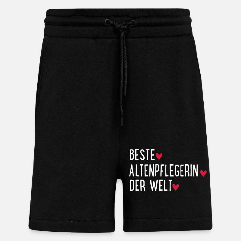Meilleure infirmière gériatrique au monde - Short bio décontracté fabriqué en UE - SOLID BLACK