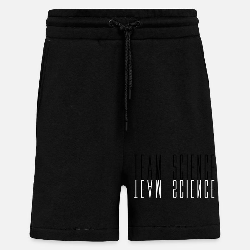 Science d'équipe mise en miroir - Short bio décontracté fabriqué en UE - SOLID BLACK