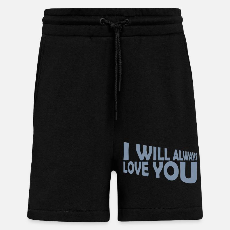 J’aimerai toujours - Short bio décontracté fabriqué en UE - SOLID BLACK