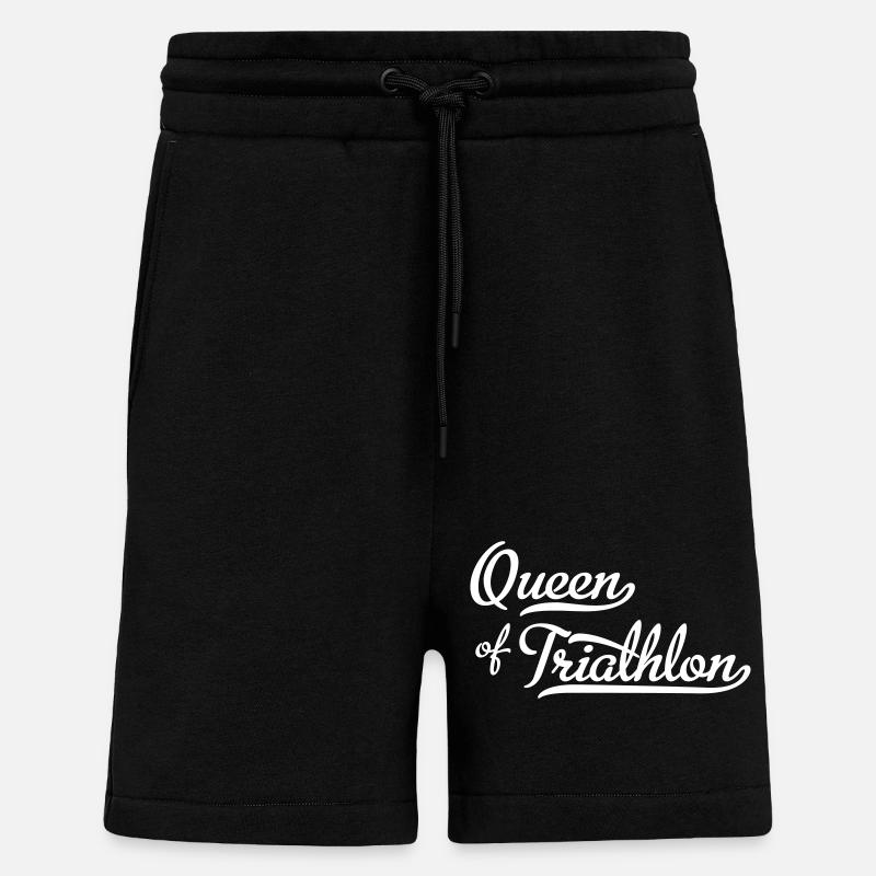 Reine du triathlon - Short bio décontracté fabriqué en UE - SOLID BLACK