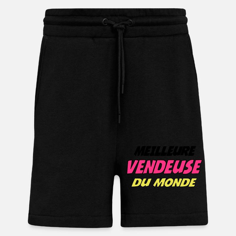 MEILLEURE VENDEUSE DU MONDE - Short bio décontracté fabriqué en UE - SOLID BLACK