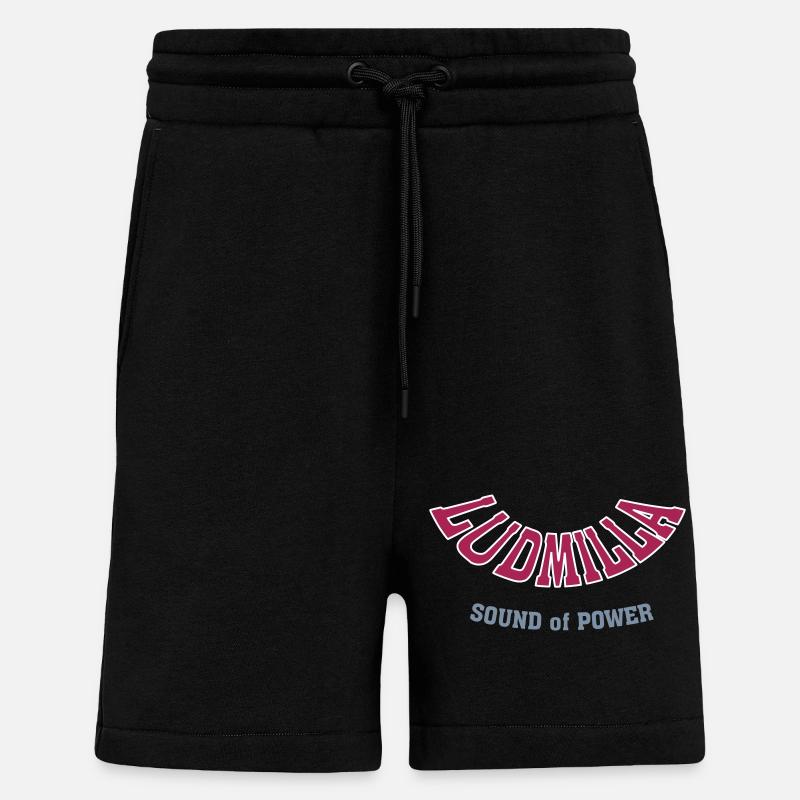 Lettrage Ludmilla Son de puissance - Short bio décontracté fabriqué en UE - SOLID BLACK