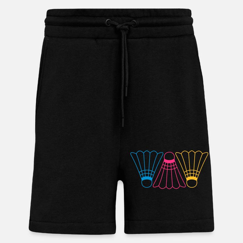 3 Badmintons - Short bio décontracté fabriqué en UE - SOLID BLACK