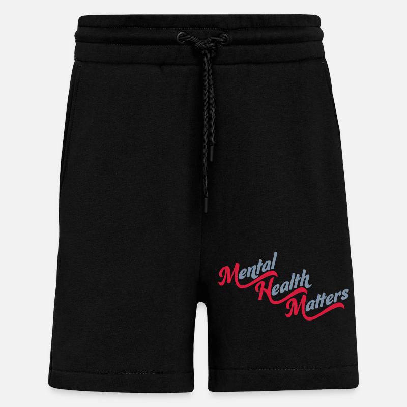la santé mentale compte citation - Short bio décontracté fabriqué en UE - SOLID BLACK