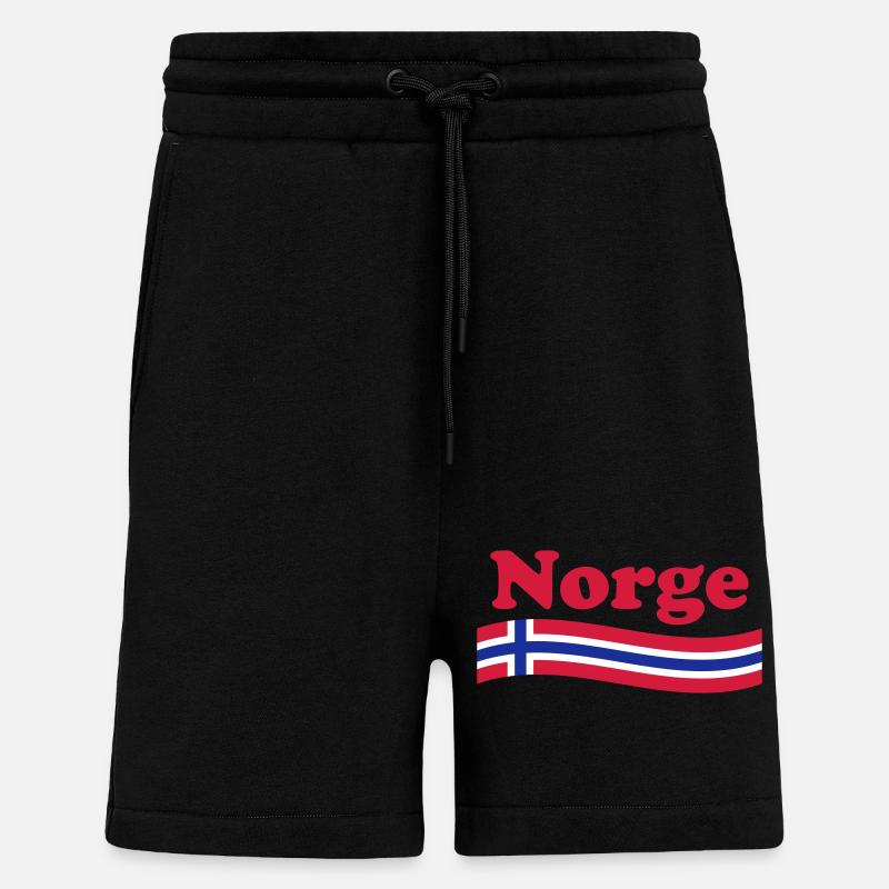 Norway Flag Norge - Shorts - made by SPREAD - SOLID BLACK