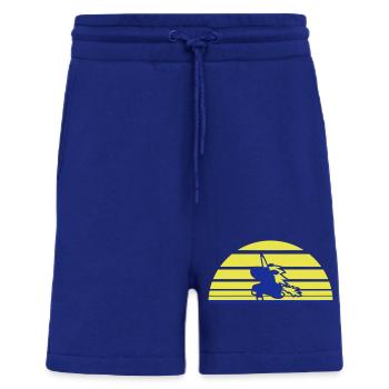 Einhorn Springt Sonne Streifen Süß Cool Silhouette - Shorts - made by SPREAD - Iconic Blue - Vorne