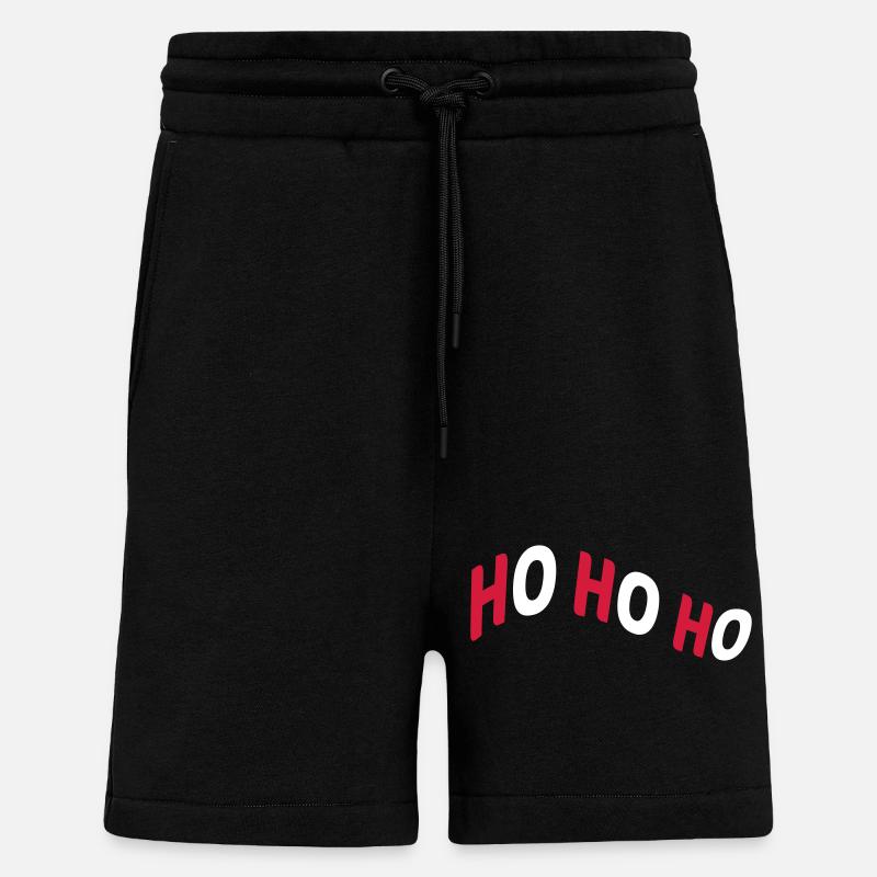 Rouge blanc Ho - Short bio décontracté fabriqué en UE - SOLID BLACK