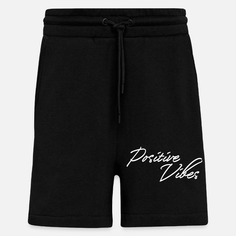Ondes positives - Short bio décontracté fabriqué en UE - SOLID BLACK