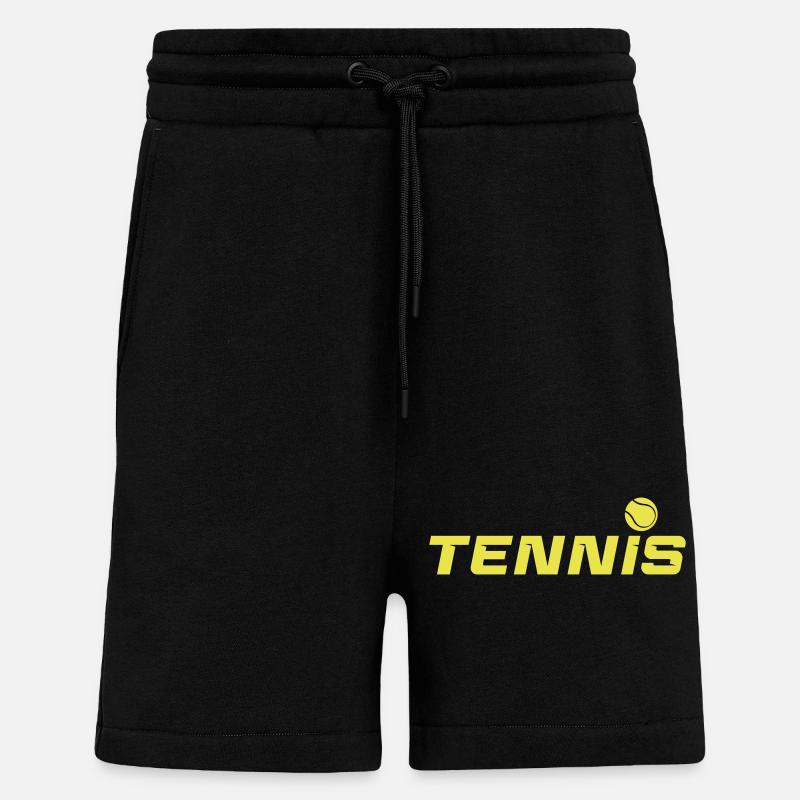 tennis - Short bio décontracté fabriqué en UE - SOLID BLACK