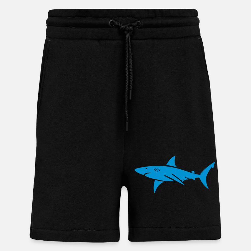 requin - Short bio décontracté fabriqué en UE - SOLID BLACK