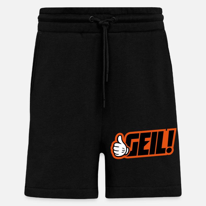 Geil Spruch - Shorts - made by SPREAD - SOLID BLACK