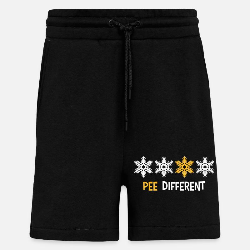 Pee Different Gelber - Shorts - made by SPREAD - SOLID BLACK