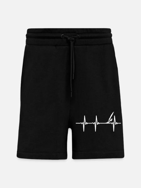 Herzschlag Windsurfen - Shorts - made by SPREAD - SOLID BLACK