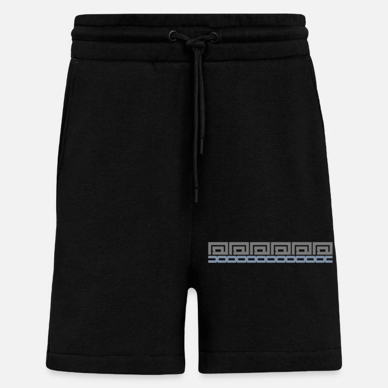 Line Stripe Pattern - Shorts - made by SPREAD - SOLID BLACK