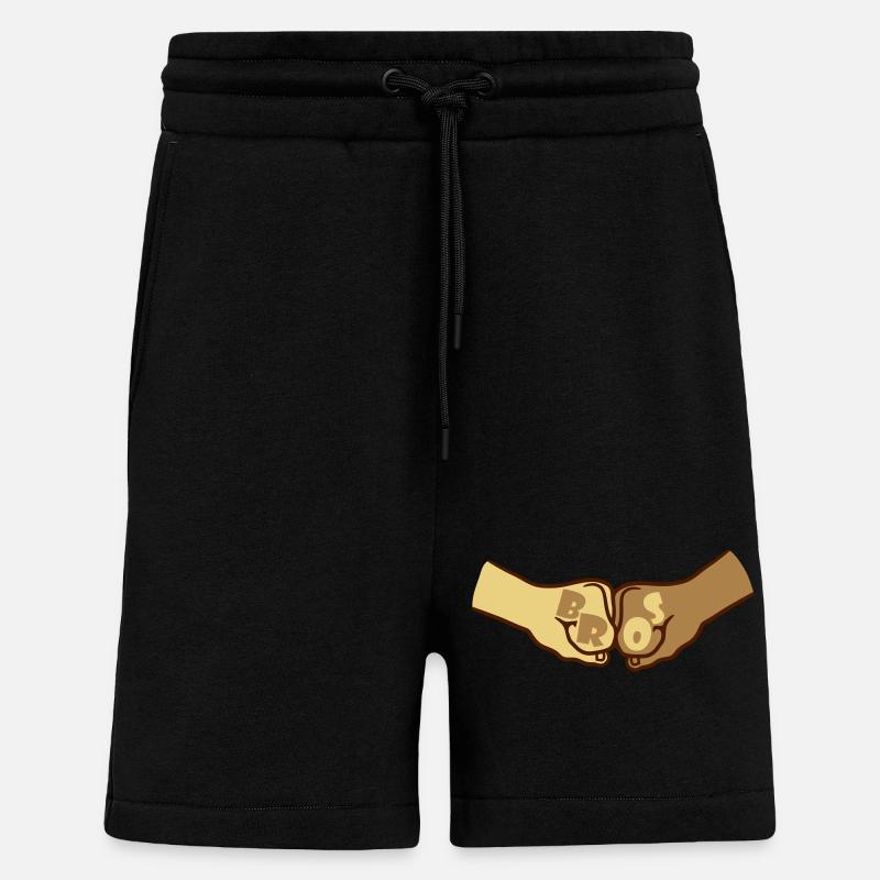 Équipe Fists Bros - Short bio décontracté fabriqué en UE - SOLID BLACK