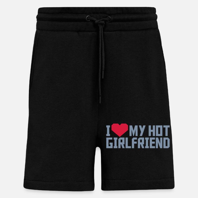 I love my Girlfriend - Shorts - made by SPREAD - SOLID BLACK