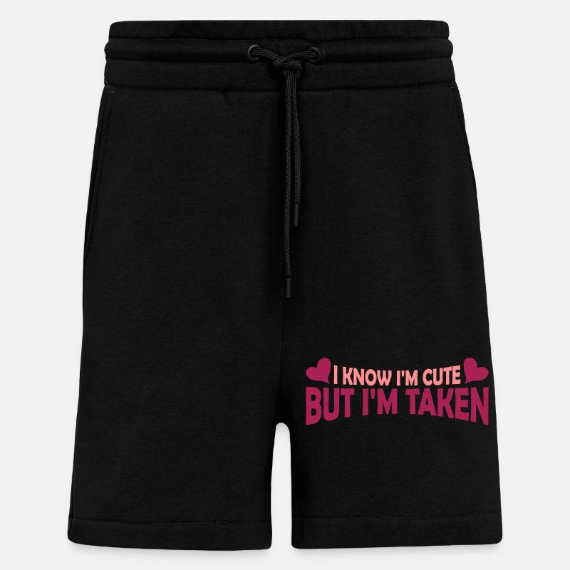 citation mignonne mais prise - Short bio décontracté fabriqué en UE - SOLID BLACK
