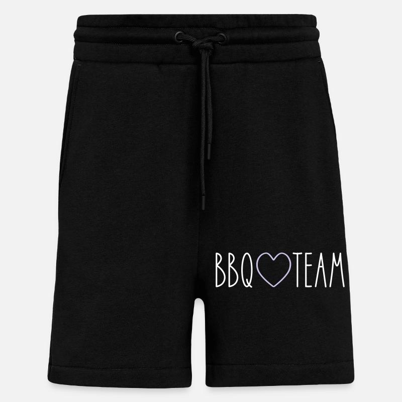 Barbecue Grill Team Heart - Short bio décontracté fabriqué en UE - SOLID BLACK