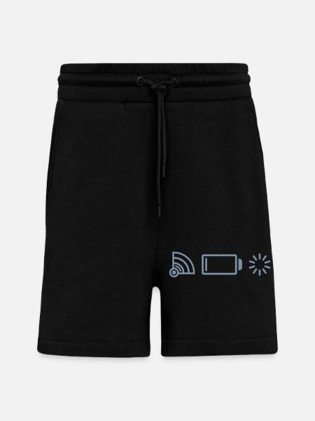 Logos no connection battery - Shorts - made by SPREAD - SOLID BLACK