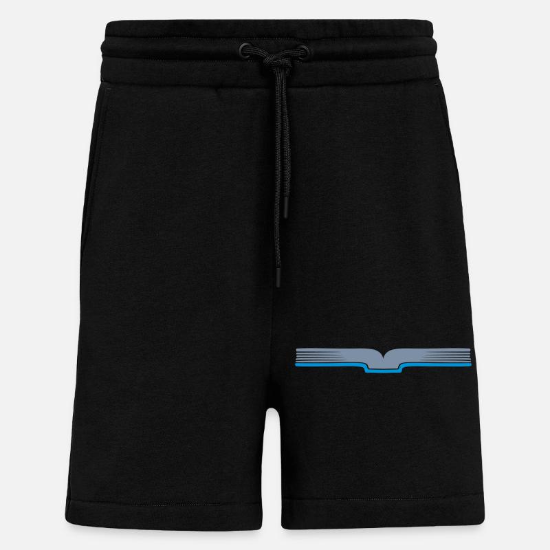 Opened book open pages - Shorts - made by SPREAD - SOLID BLACK