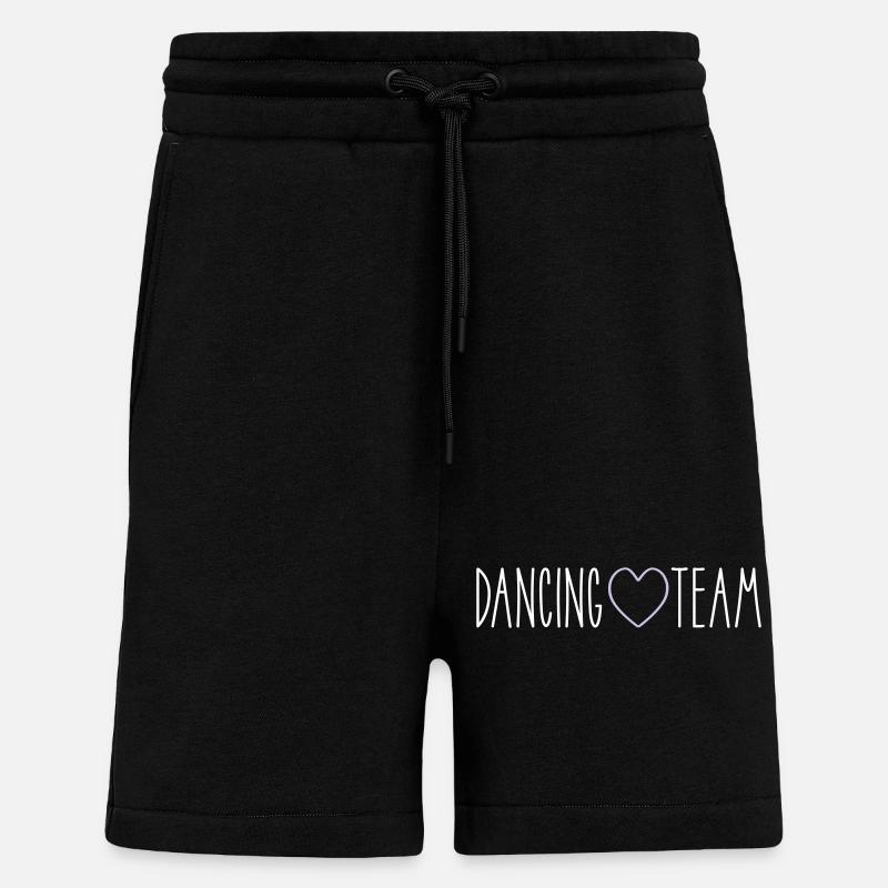 Cœur d’équipe de danse - Short bio décontracté fabriqué en UE - SOLID BLACK