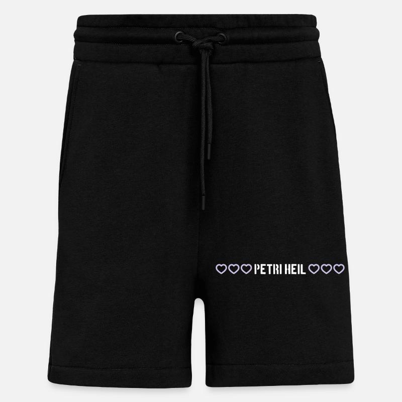 Petri Heil herzchen Fischen - Shorts - made by SPREAD - SOLID BLACK