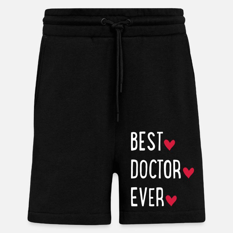 médecin - Short bio décontracté fabriqué en UE - SOLID BLACK