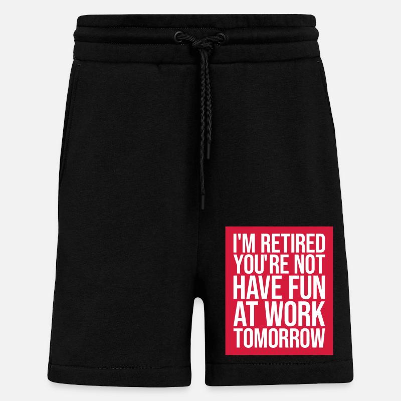 Amusez-vous au travail - Short bio décontracté fabriqué en UE - SOLID BLACK