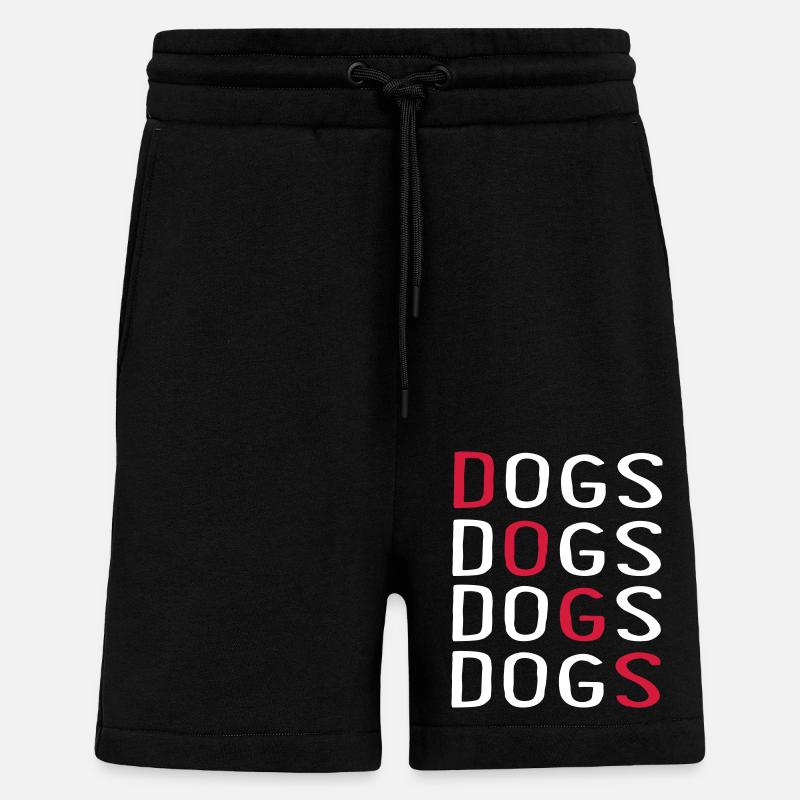 Chien - Short bio décontracté fabriqué en UE - SOLID BLACK