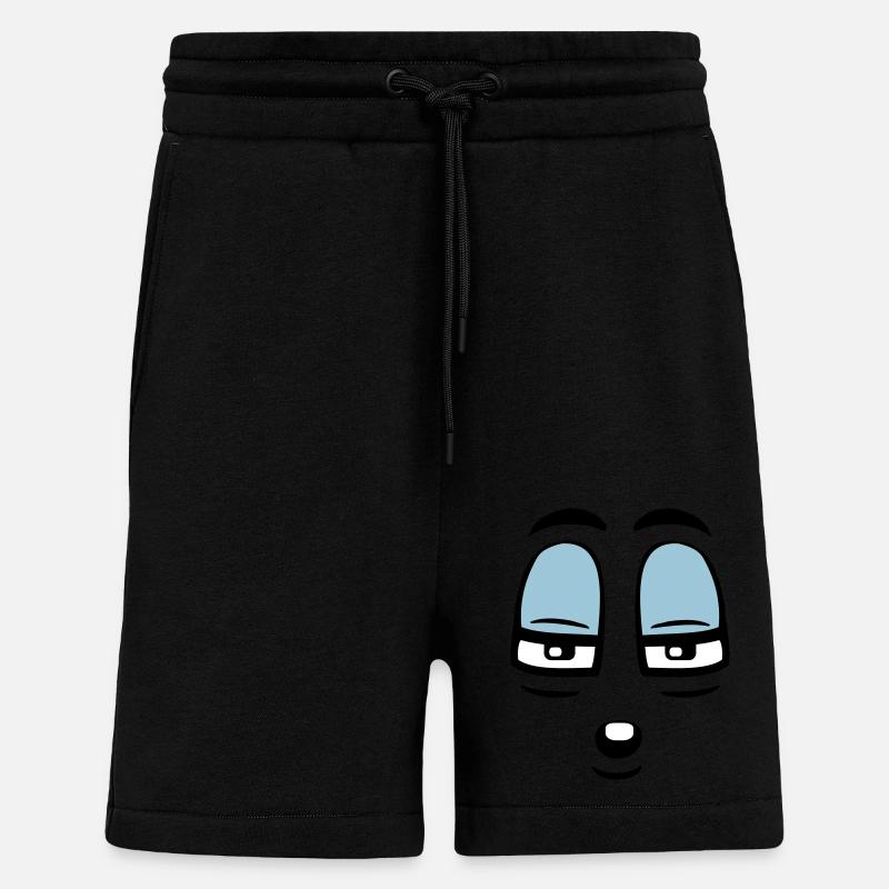 Skeptical Comic Face Judgmental Gaze - Shorts - made by SPREAD - SOLID BLACK