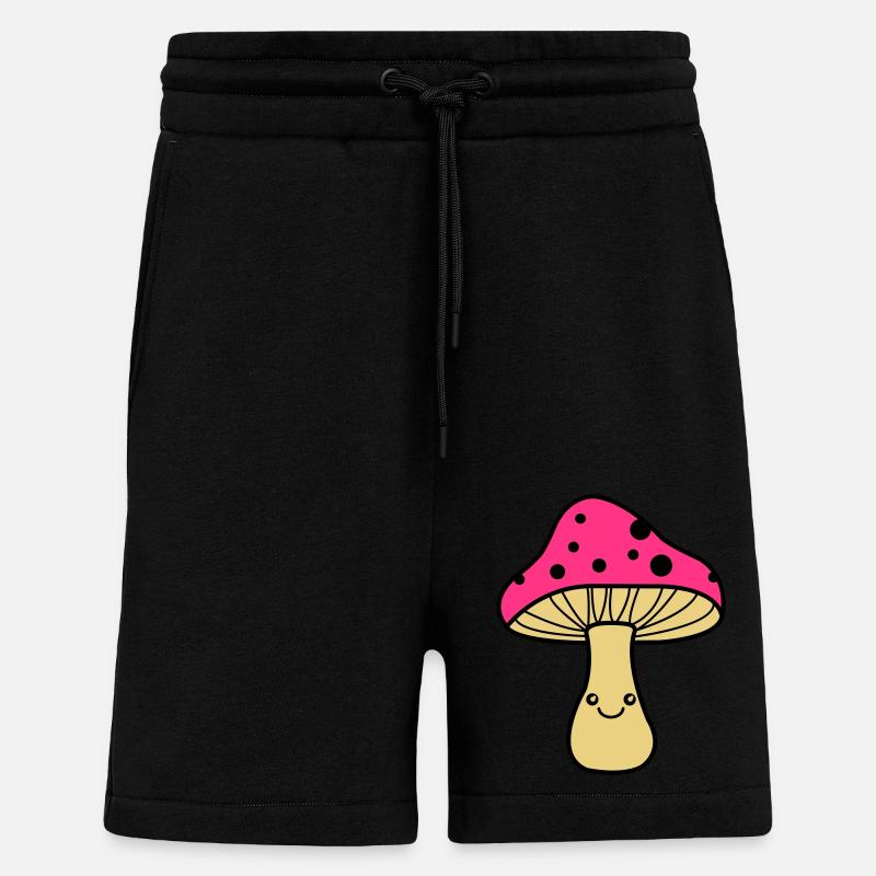 pilz comic - Shorts - made by SPREAD - SOLID BLACK