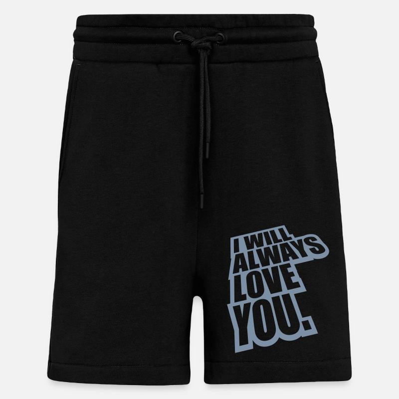 I will always love - Shorts - made by SPREAD - SOLID BLACK
