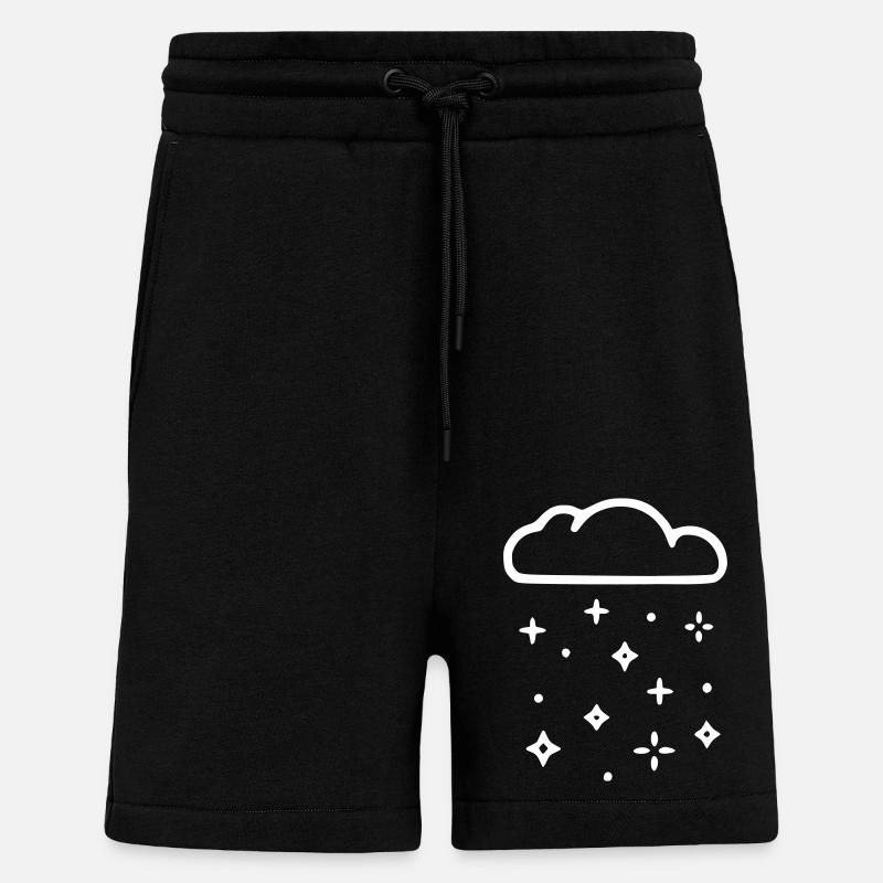 Glitter Cloud Rain Cloud - Shorts - made by SPREAD - SOLID BLACK