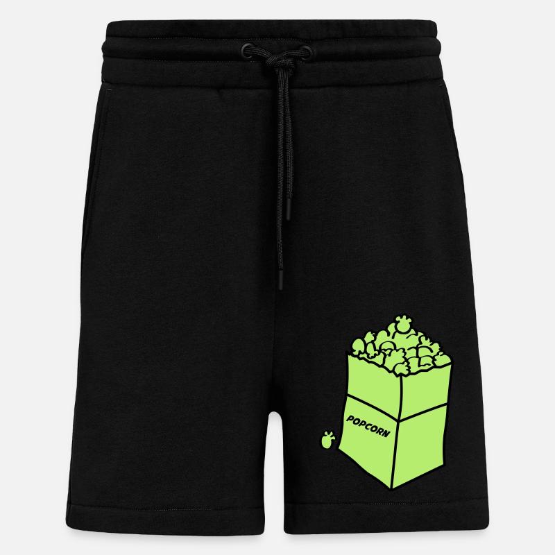 Maïs soufflé 2 - Short bio décontracté fabriqué en UE - SOLID BLACK