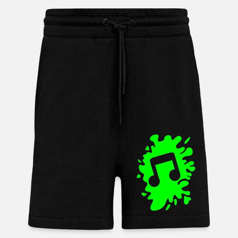 Musiknote Klecks - Shorts - made by SPREAD - SOLID BLACK